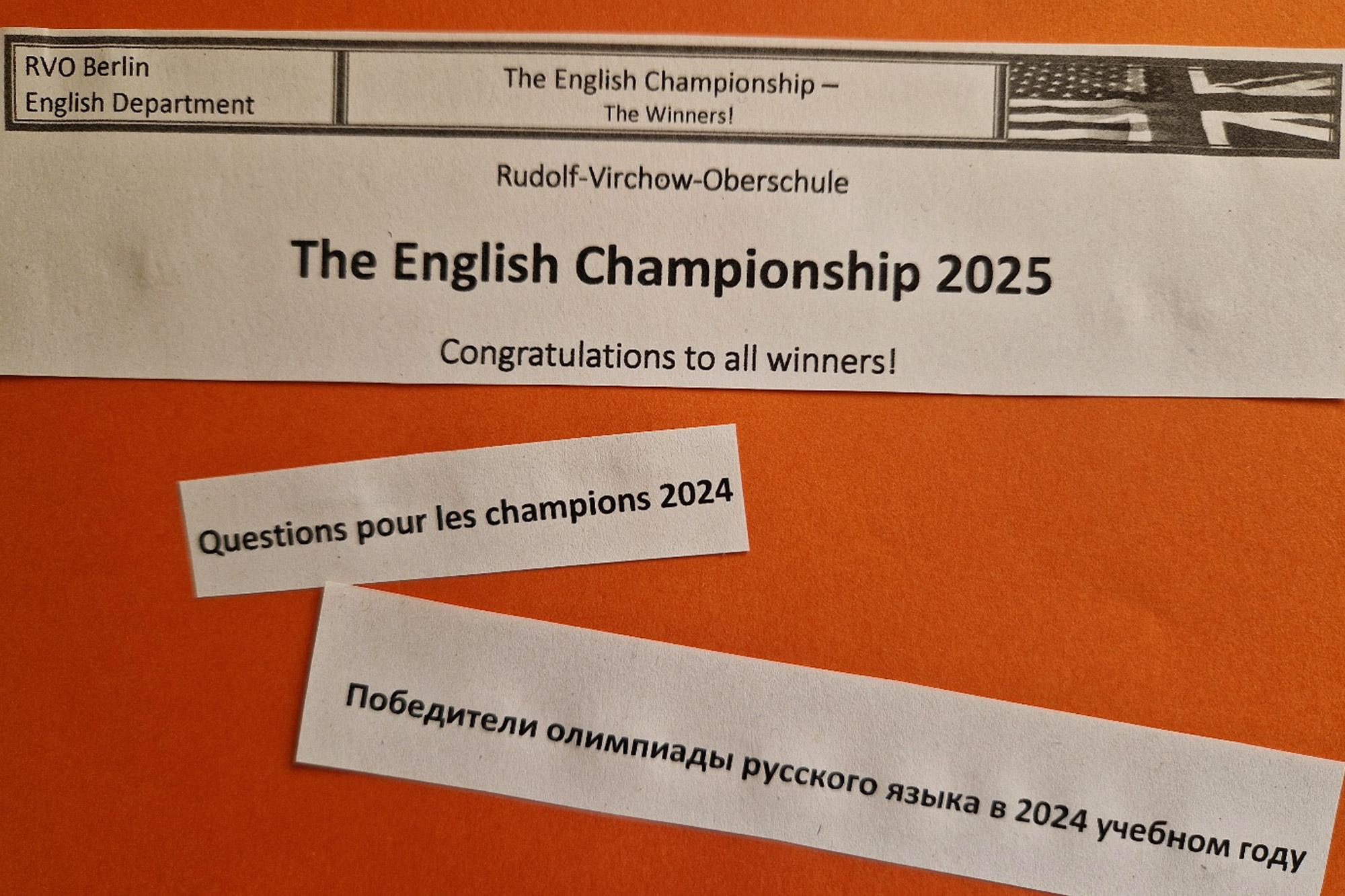 Spracholympiaden an der RVO Berlin